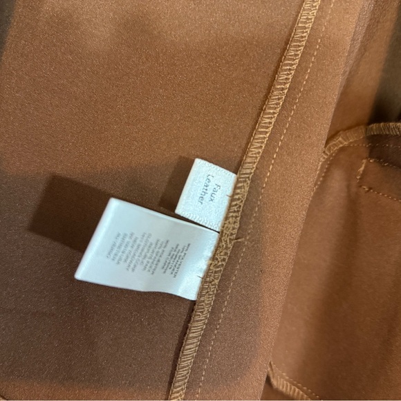 Tahari Brown Faux Leather Blazer - Picture 7 of 11